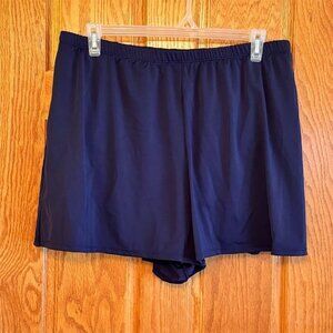 Swim 365 Women's Plus Size Swim Shorts 1 PC Blue 24W 3X